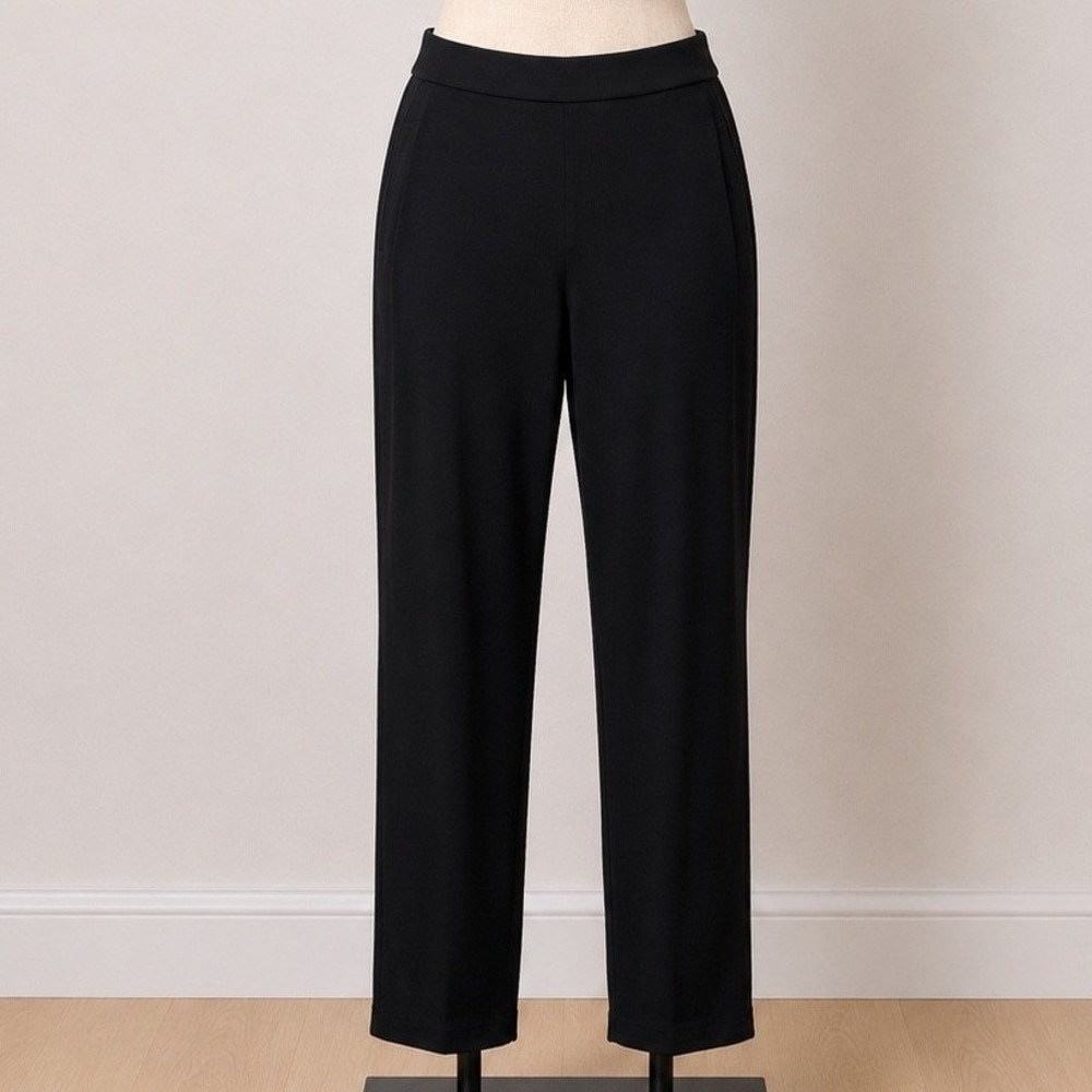 Eileen Fisher Mens Black Tencel Lyocell Jersey Straight Leg Pants Large S22